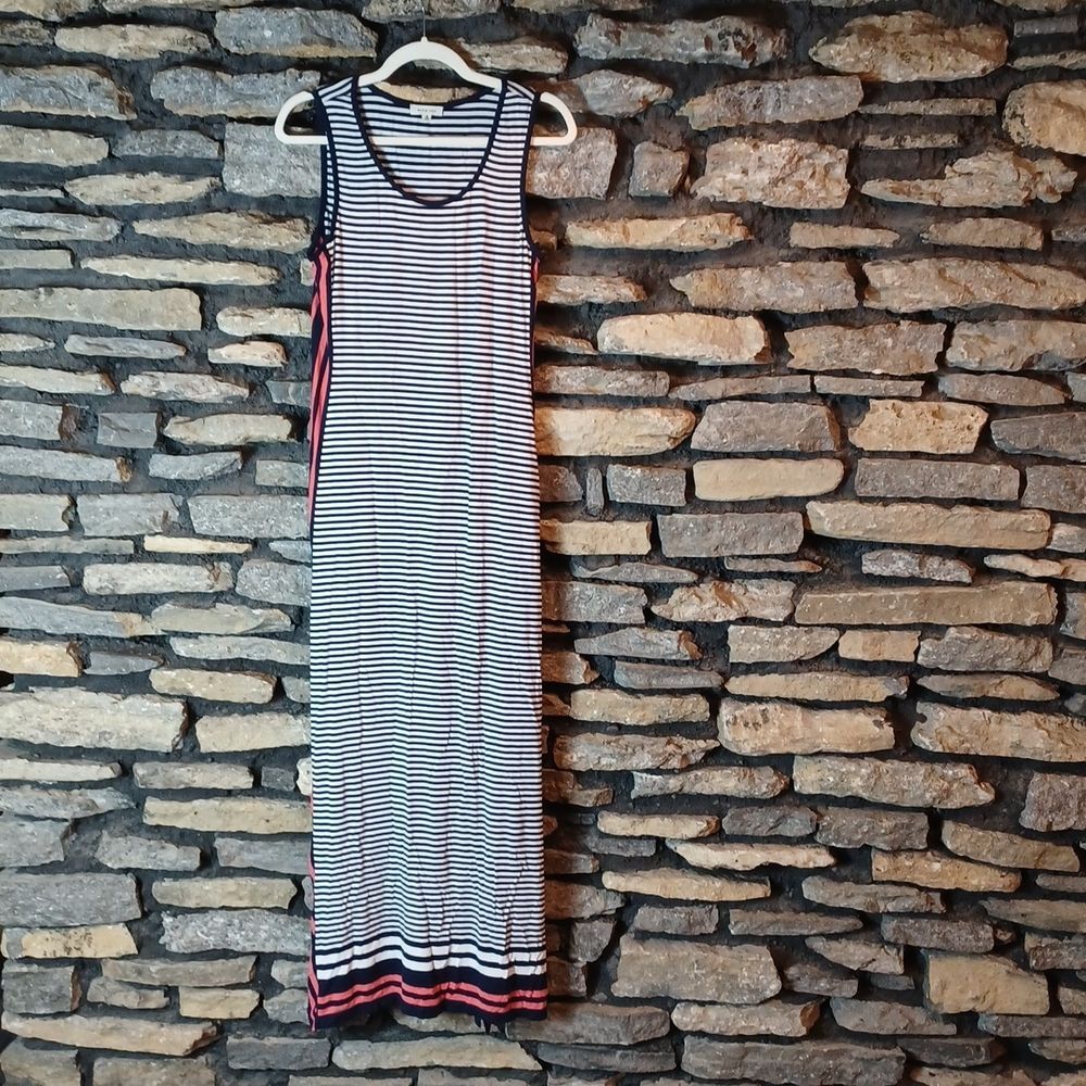 Women's Max Studio stripe maxi dress sz medium